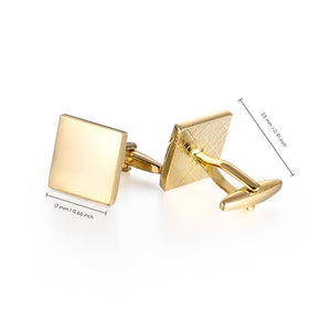 UJOY Mens Cufflinks Silver and Gold Colors Business Dress Parts for Wedding Party