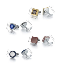 Cargar imagen en el visor de la galería, UJOY Tie Clip Shirts Cufflinks Combo Set Business Parts Necktie Pins Bars Cuff Links Box for Men