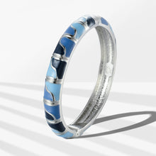Cargar imagen en el visor de la galería, UJOY Vintage Cloisonne Bracelet Handcraft Multi-Colored Enamel Open Hinged Cuff Bangle