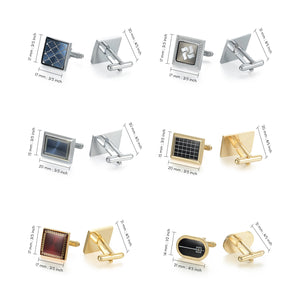 UJOY Tie Clip Shirts Cufflinks Big Set Business Parts Necktie Pins Bars Cuff Links Box for Men