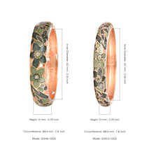 Load image into Gallery viewer, UJOY Bracelet Cloisonne Jewelry Fashion Opening Hinged Bangles Crafted Blue Colored Enamel Flower Gifts for Women