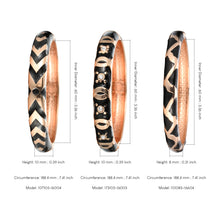Load image into Gallery viewer, UJOY Womens Multi-Colors Cloisonne Bracelet Gold Plated Hollowed Enameled Hinged Cuff Bangles