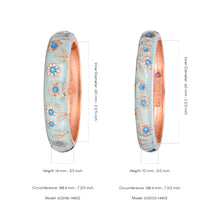 Cargar imagen en el visor de la galería, UJOY Cloisonne Bangles Gorgeous National Floral Set Enameled Gold Plated Handcrafted Bracelets Jewelry