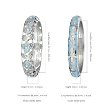 Load image into Gallery viewer, UJOY Fashion Cloisonne Bracelets Gold Plated Butterfly Filigree Enameled Womens Gifts Bangles Spring Hinged