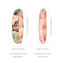 Load image into Gallery viewer, UJOY Fashion Cloisonne Bracelets Gold Plated Butterfly Filigree Enameled Women Gifts Bangles Spring Hinged
