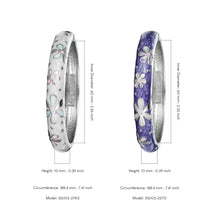 Load image into Gallery viewer, UJOY Gorgeous Jewelry Enemal Bracelets-Cloisonne Floral Golden Spring Openable Cuff Bangles Gifts for Women Girl