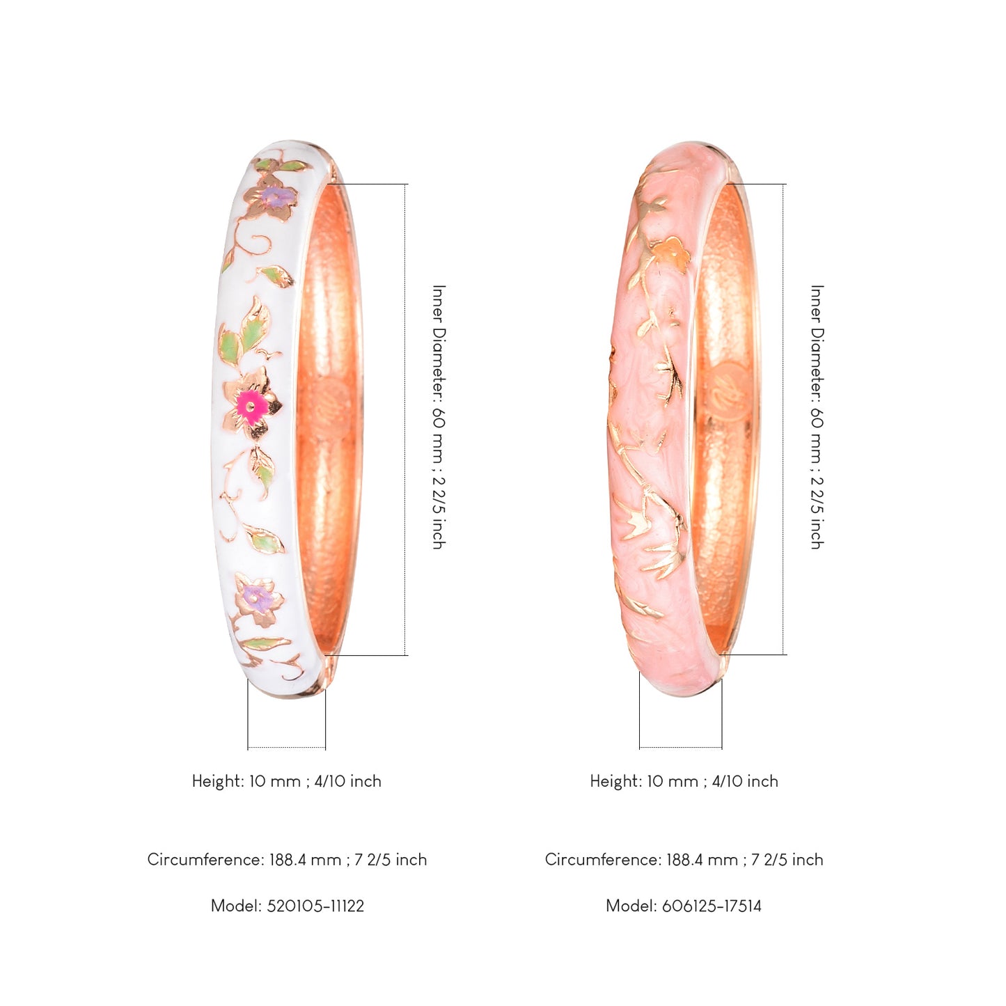 UJOY Cloisonne Bracelet Flower Gold Hinge Indian Cuff Bangle Enameled Jewelry Bracelets for Women Gift