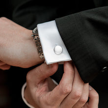 Cargar imagen en el visor de la galería, UJOY Men&#39;s Jewelry Cufflinks for Shirts for Weddings, Business Meeting, Dinner Polish Silver