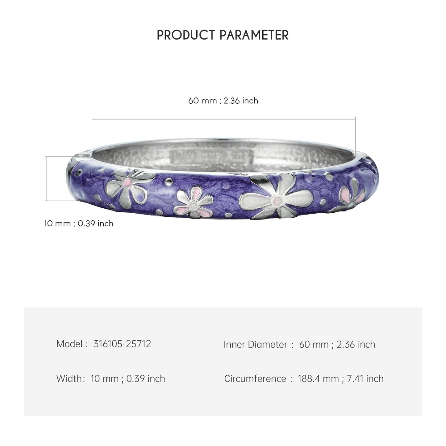 UJOY Vintage Bracelet Colorful Cloisonne Women Girls Hinged Bangles Enameled Bracelets