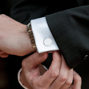 UJOY Men's Jewelry Silver Cufflinks for Shirts for Weddings, Business Meeting, Dinner