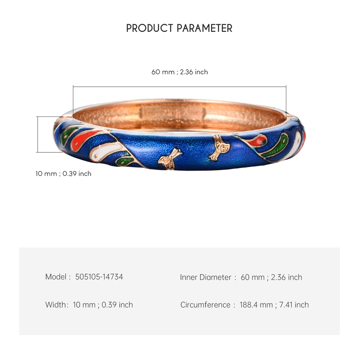 UJOY Gorgeous Jewelry Enemal Bracelets-Cloisonne Floral Golden Spring Openable Cuff Bangles Gifts for Women Girl