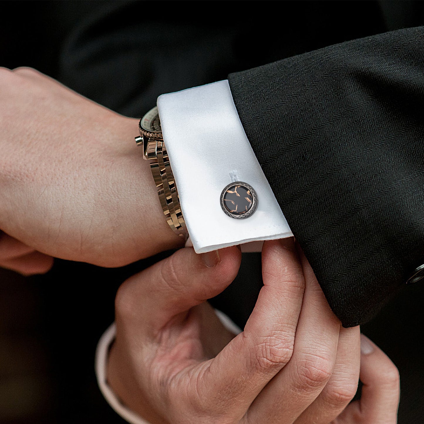UJOY Men's Jewelry Cufflinks for Tuxedo Shirts for Weddings, Business Meeting, Dinner