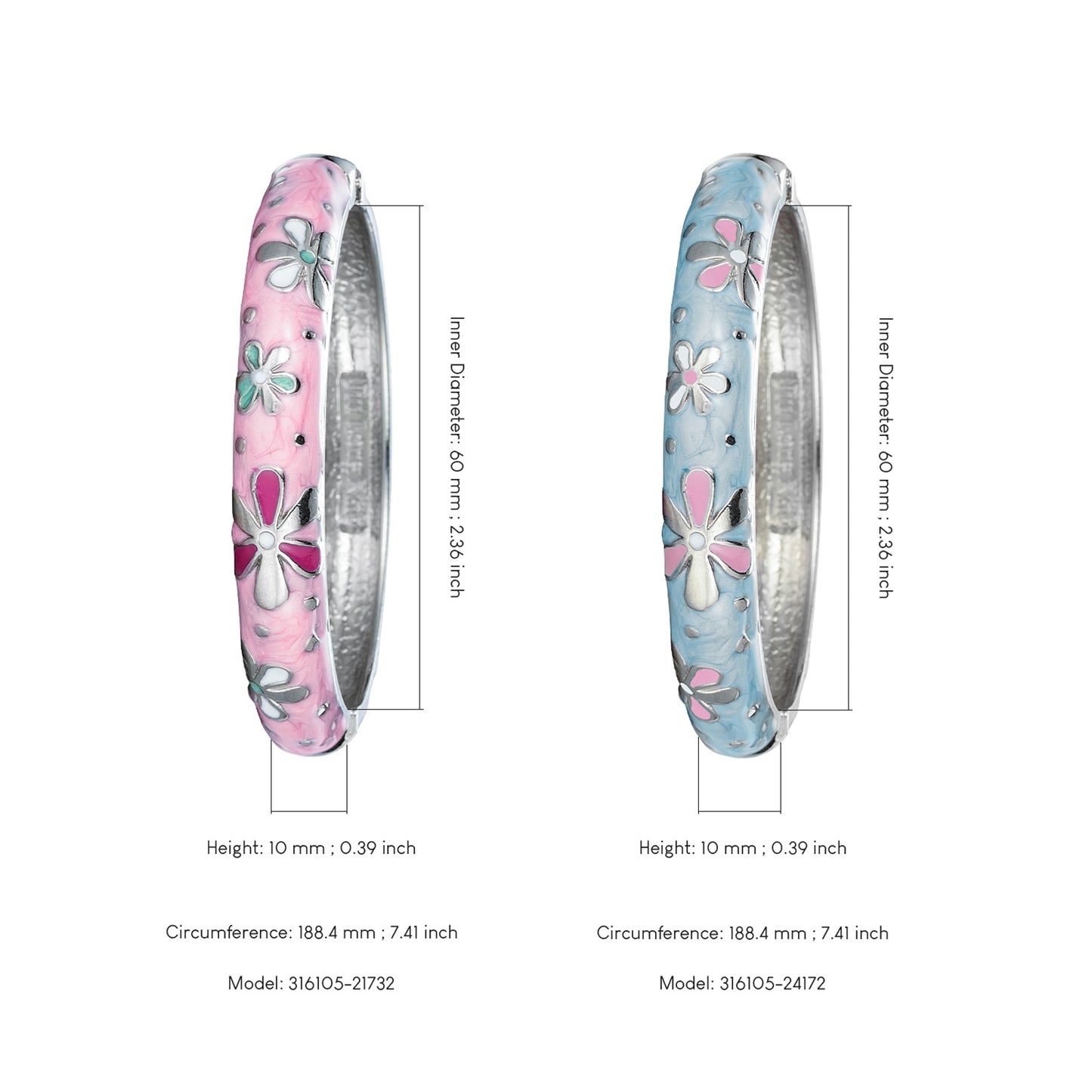 UJOY Colorful Cloisonne Bracelet Jewelry Enamel Handcraft Gold Spring Hinge Birthday Vacation Party Gifts Womens Bangles