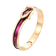 Cargar imagen en el visor de la galería, UJOY Bangles 6 Pcs Enamel Jewelry Set Different Colors Gold Engraved Cloisonne Bracelets Pack in a Box 6 PCS