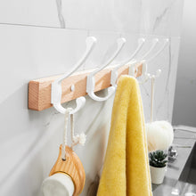 Load image into Gallery viewer, SARIHOSY Wall Hanger Wood Wall Hook Coat Clothes Holder White Coat Rack Home Wall Hook Bathroom Accessories Hook Accessories 118-5