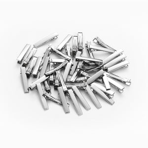 UJOY 50 pcs Metal Crocodile Alligator Hair Clips Single Prong Curl Section Teeth Bow Hairpins Barrette Hairdressing Styling Hair Extensions for Women and Girls