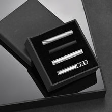 Cargar imagen en el visor de la galería, UJOY Tie Clips for Men 4 Pcs Tie Bars Pinch Clip Set Silver 2.3 Inches Business Shirt Necktie Parts