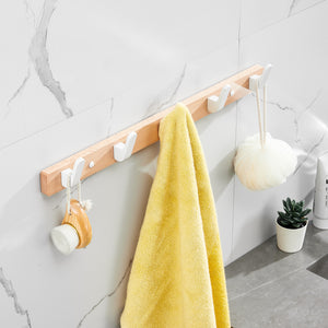 SARIHOSY Wood Wall Hooks Coat Clothes Holder for Bathroom Kitchen Bedroom Hallway Hanger Wall Hook Wall Hanging Coat Rack 119-5