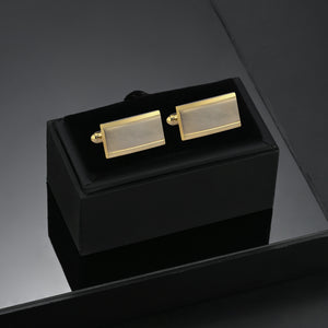 UJOY Gold Color Men's Jewelry Cufflinks for Shirts for Weddings, Business, Dinner