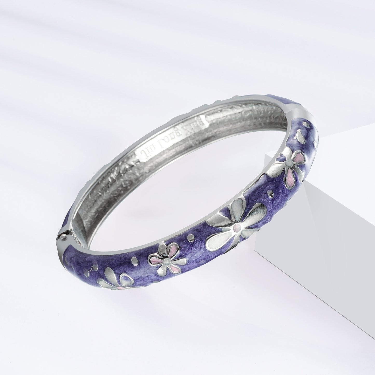 UJOY Vintage Bracelet Colorful Cloisonne Women Girls Hinged Bangles Enameled Bracelets