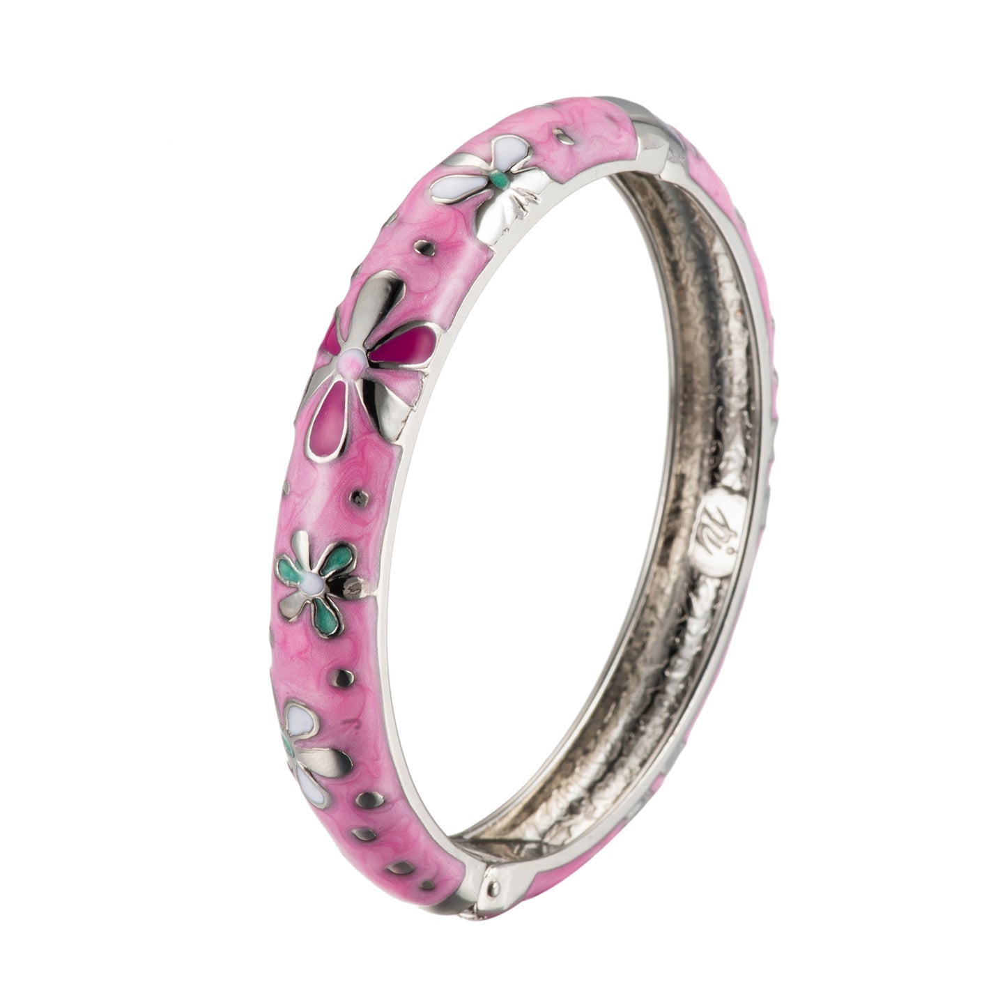 UJOY Different Colors Enamel Jewelry Set Golden Flower Engraved 8 PCS Cloisonne Bracelets in a Box
