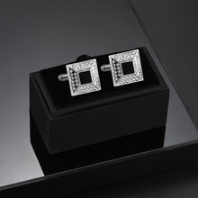 Cargar imagen en el visor de la galería, UJOY Cuff Links Classic Tuxedo Shirt Cufflinks &amp; Shirt Accessories Unique Business Groom Wedding Silver Jewelry Gift for Men