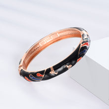 Cargar imagen en el visor de la galería, UJOY Vintage Bracelet Colorful Cloisonne Women Girls Hinged Bangles Enameled Bracelets Jewelry Gifts 55A44