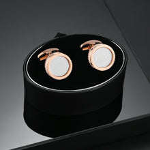Load image into Gallery viewer, UJOY Men&#39;s Jewelry Gold Cufflinks and Studs for Tuxedo Shirts for Weddings, Business, Dinner