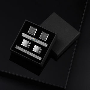 UJOY Cufflinks and Studs Set 4 Colors Shirt Tuxedo Buttons Packed in Cufflink Box for Men