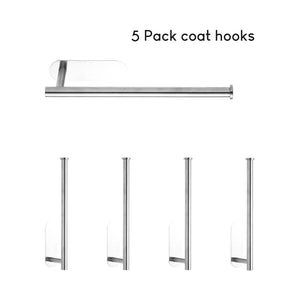SARIHOSY Towel Rack Stainless Steel Towel Bar Self-adhesive Silver Towel BarStorage Rail Shelf Bathroom Accessories