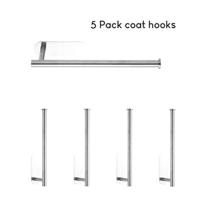 SARIHOSY Towel Rack Stainless Steel Towel Bar Self-adhesive Silver Towel BarStorage Rail Shelf Bathroom Accessories 206-2-SK