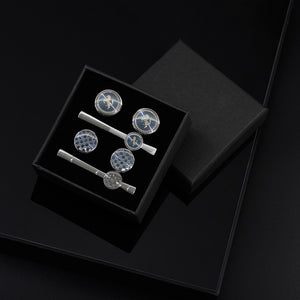 UJOY Cufflinks and Studs Set 4 Shirt Tuxedo Buttons Packed in Cufflink Box for Men