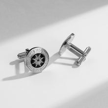 Cargar imagen en el visor de la galería, UJOY Men&#39;s Vintage Cufflinks with Black Color Brass Cuff Links Wedding Party Cufflink