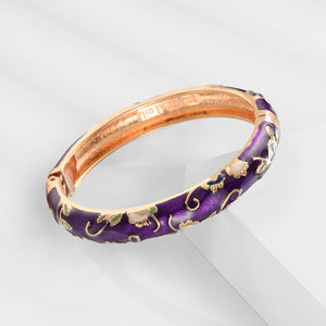 UJOY Designer Indian Style Cloisonne Bracelets Openable Cuff Enameled Bangles Set Jewelry Gift for Women