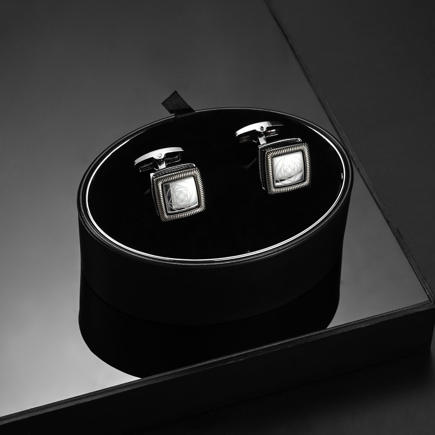 UJOY Cufflinks for Men, White Diamond Crystal Cufflinks for Groom Husband Personalized Gifts, Mens Formal Wedding Business Cufflinks, Gorgeous Cuff Links Shirt Accessories