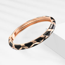 Load image into Gallery viewer, UJOY Womens Multi-Colors Cloisonne Bracelet Gold Plated Hollowed Enameled Hinged Cuff Bangles