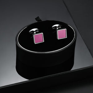 UJOY Cufflinks Fuchsia Elegant Cufflink with Presentation Box for Business Dinner, Wedding Party