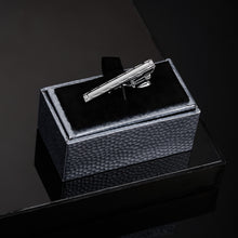 Load image into Gallery viewer, UJOY Skinny Tie Clips Silver Necktie Shirts Bar Pins Box Packed Gift for Men