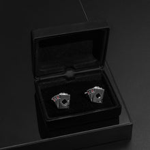 Load image into Gallery viewer, UJOY Cufflinks for Wedding Business Mens Gifts Playing Cards 4A Poker Shirts Silver for Vegas Casino Night Event