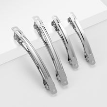 Cargar imagen en el visor de la galería, UJOY Wynameleri 12PCs French Barrettes - DIY Basics Hair Clips, Metal Hair Grips Accessory, Silver Hair Barrettes