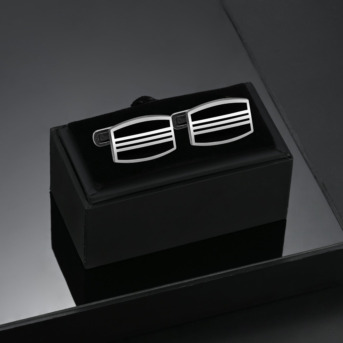 UJOY Silver Color Men's Jewelry Cufflinks for Shirts for Weddings, Business, Dinner