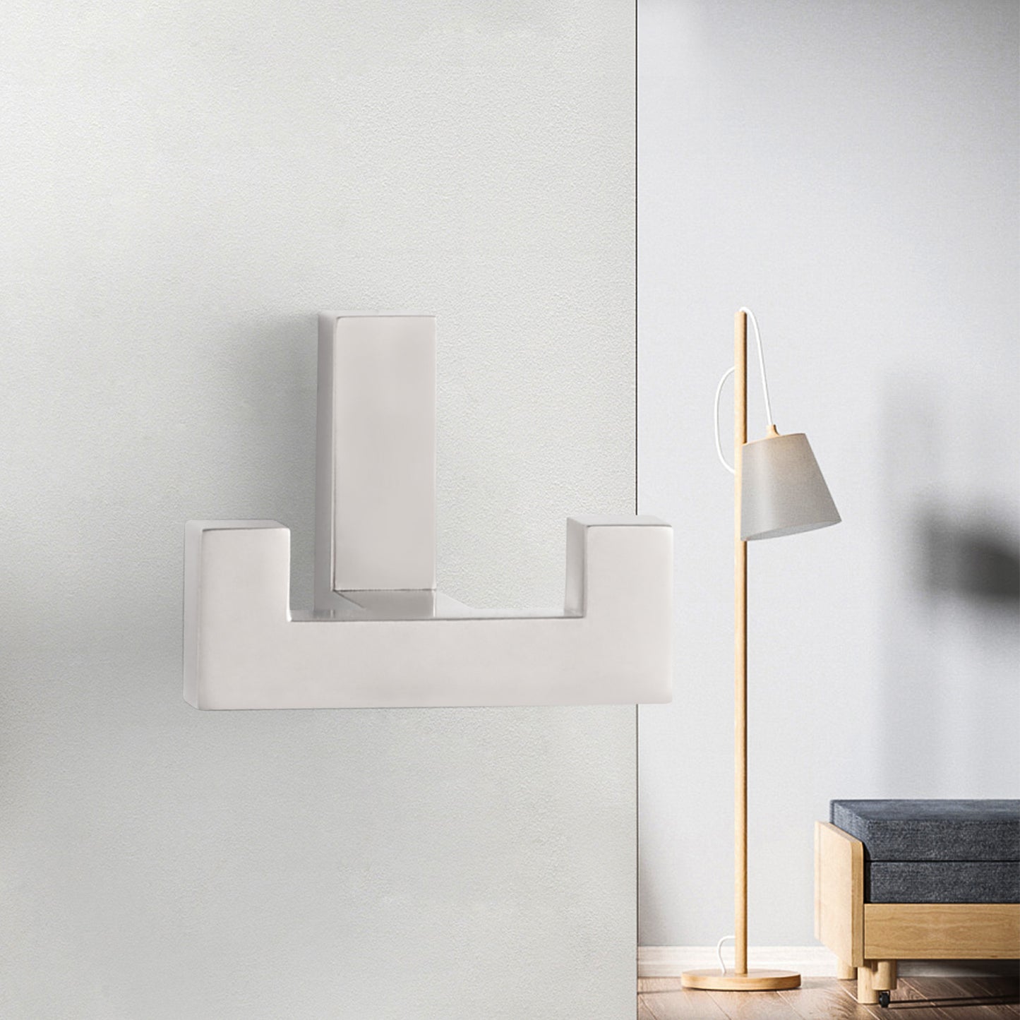 SARIHOSY Wall Hook Coat Hook Black Matt Double Hooks for Entryway Kitchen Bathroom Heavy Duty Hook Bathroom Accessories 941