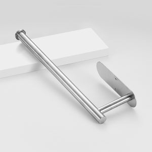 SARIHOSY Towel Rack Stainless Steel Towel Bar Self-adhesive Silver Towel BarStorage Rail Shelf Bathroom Accessories