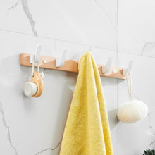 Load image into Gallery viewer, SARIHOSY Wood Wall Hooks Coat Clothes Holder for Bathroom Kitchen Bedroom Hallway Hanger Wall Hook Wall Hanging Coat Rack 119-5