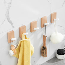 Cargar imagen en el visor de la galería, SARIHOSY Wall Hook Wood Self-adhesive Hook Coat Hook Towel Hook Hanger for Bathroom Kitchen Bedroom Accessories Decor Hook 121