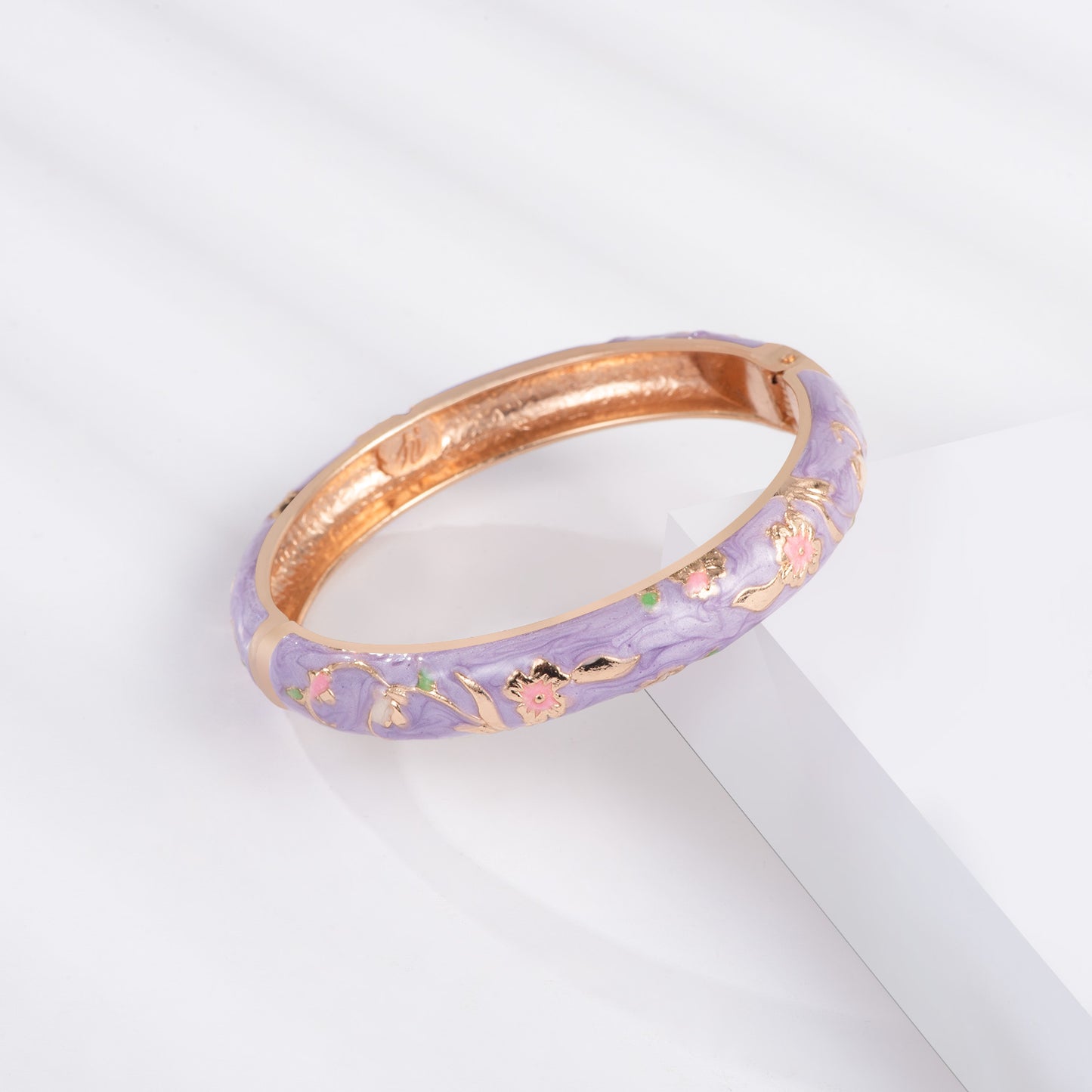 UJOY Designer Indian Style Cloisonne Bracelets Openable Cuff Enameled Bangles Set Jewelry Gift for Women Packed in Box 55A111-55B31
