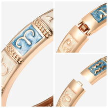 Load image into Gallery viewer, UJOY Colorful Cloisonne Bracelet Jewelry Enamel Handcraft Gold Spring Hinge Birthday Vacation Party Gifts Womens Bangles