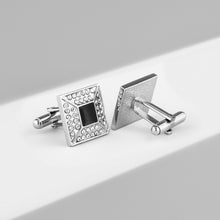 Cargar imagen en el visor de la galería, UJOY Cuff Links Classic Tuxedo Shirt Cufflinks &amp; Shirt Accessories Unique Business Groom Wedding Silver Jewelry Gift for Men