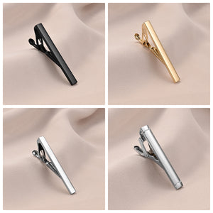 UJOY Classic Style Men's Tie Clips, Viaky Neck Ties Necktie Bar Pinch Clip with Gold Silver Black, Best Gifts for Your Father, Lover and Friends in Anniversary, Wedding, Party, Meeting