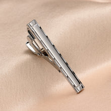 Cargar imagen en el visor de la galería, UJOY Tie Clips for Men 4 Pcs Tie Bars Pinch Clip Set Silver 2.3 Inches Business Shirt Necktie Parts